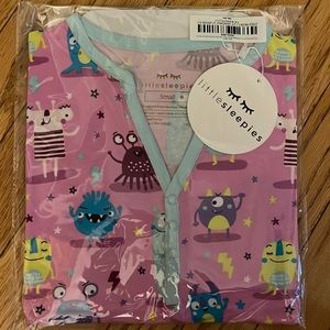 NWT Little sleepies purple monster mayhem small women’s top